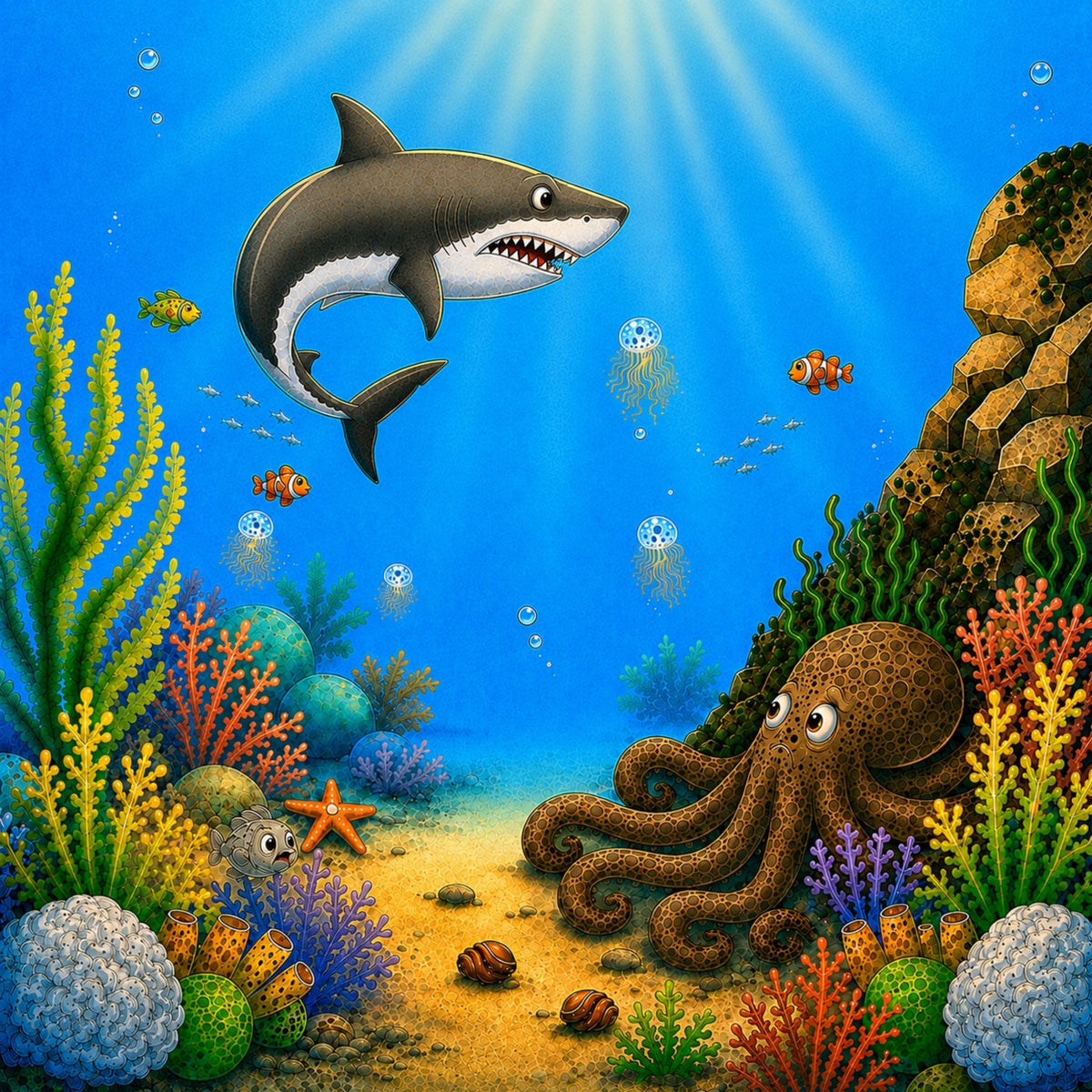Der kleine graue Fisch im Meer – Islamisches Kinderbuch über Vertrauen auf Allah