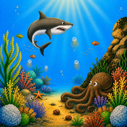 Der kleine graue Fisch im Meer – Islamisches Kinderbuch über Vertrauen auf Allah