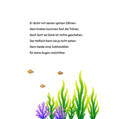 Der kleine graue Fisch im Meer – Islamisches Kinderbuch über Vertrauen auf Allah